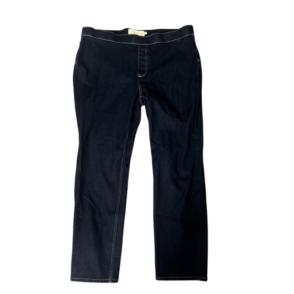 Soft Surroundings Dark Wash Pull On Jeans Size 1X